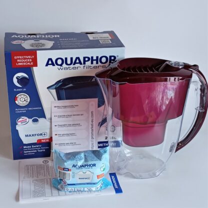 Filtering pitcher Aquaphor Amethyst Cherry Red with cartridge Maxfor Plus