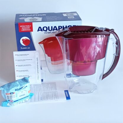 Filtering pitcher Aquaphor Amethyst Cherry Red with cartridge Maxfor Plus