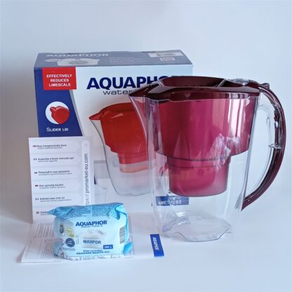 Filtering pitcher Aquaphor Amethyst Cherry Red with cartridge Maxfor B25
