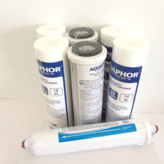Kit con 7 filtri di ricambio (pacco risparmio per 1 anno) per depuratore d'acqua, sistemi ad osmosi inversa 2.5 x 10 '' SL