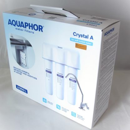 Aquaphor Crystal A (version 2024)- Under the Counter Water Filter Unit (Flow Microfiltration Purifier)