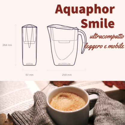 Unboxing Aquaphor Smile - ultra-compact water filtering pitcher (jug) - dimensions