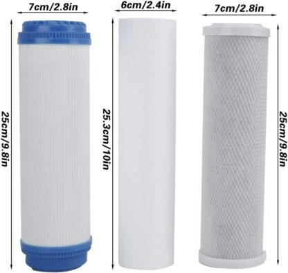 GAC Polipropilene Carbon block 10 inch water filters dimensions