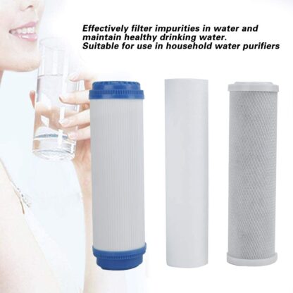 Set of replacement filters for a wide range of standard reverse osmosis systems