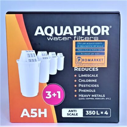 Original Aquaphor A5H cartridge set for filtering pitchers for hard water
