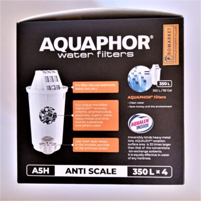 Original Aquaphor A5H cartridge filtering technology for hard water