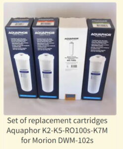 Aquaphor Morion DWM reverse osmosis system set of cartridges K2-K5-RO-100s-K7M