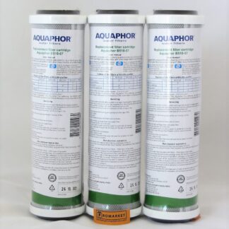 Carbon block 10 inch slim line SL water filters economy set of 3 Aquaphor B510-07