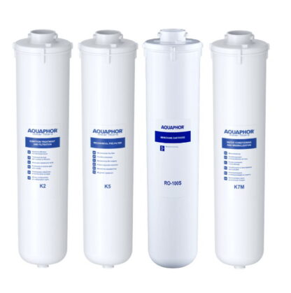 Replacement set includes: membrane cartridge RO-100S and three cartridges - K5, K2, K7M.