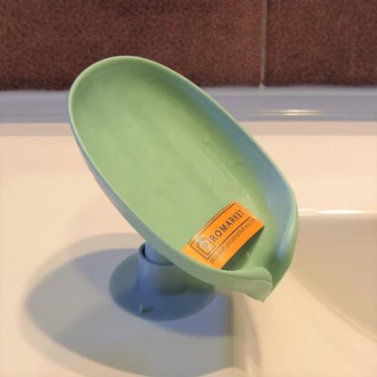 Magic Soap Holder ProMarket EverDry Lotus Leaf Shape Color Olive - economy set of 2 pieces