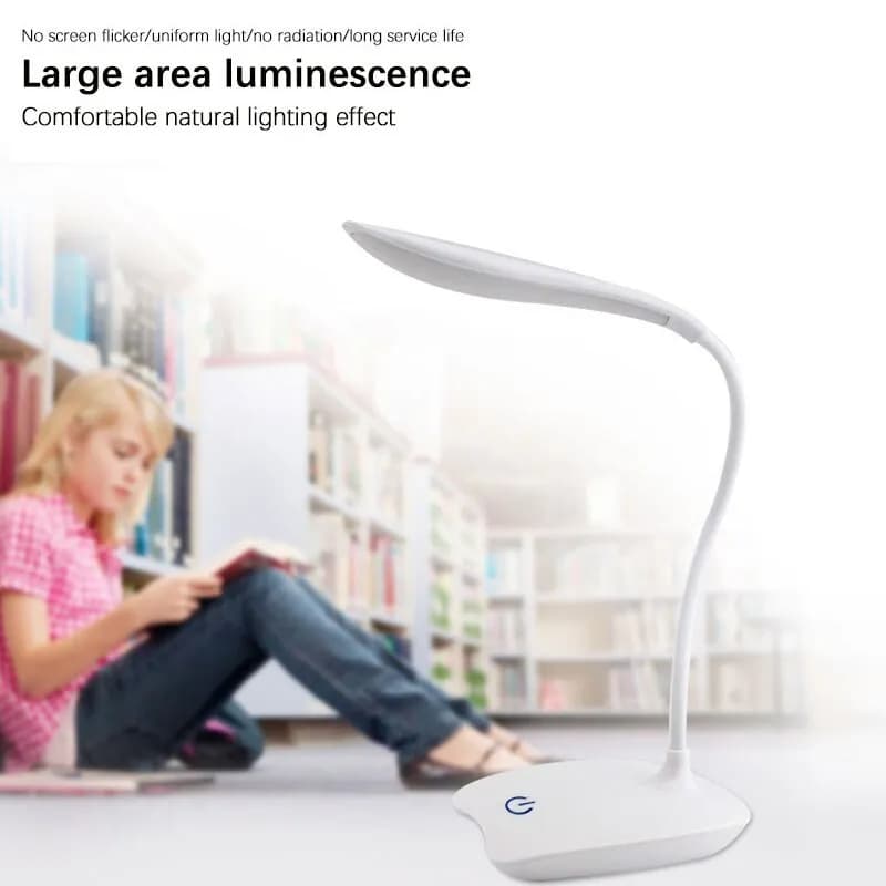 Haofy Lampada Da Scrivania A LED Touch Con Portapenne, 3 Modalità Luce, Collo D'Oca Flessibile, Alimentazione USB