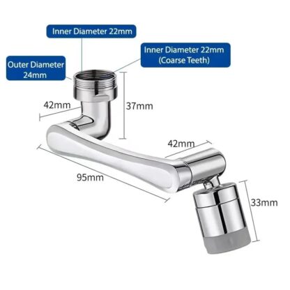 ProMarket Universal Rotation Extender Faucet Aerator for Kitchen or Bathroom Washbasin Tap Faucet