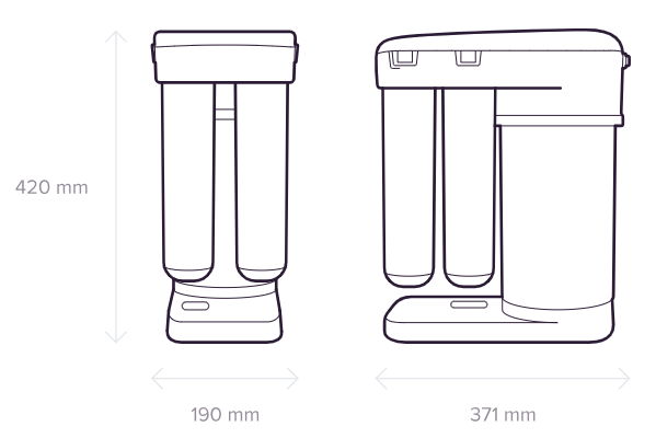 Aquaphor DWM 101S dimentions