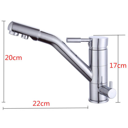 Kitchen Faucet 3-way for cold, hot, and filtered water ProMarket 3038-CR chromed brass