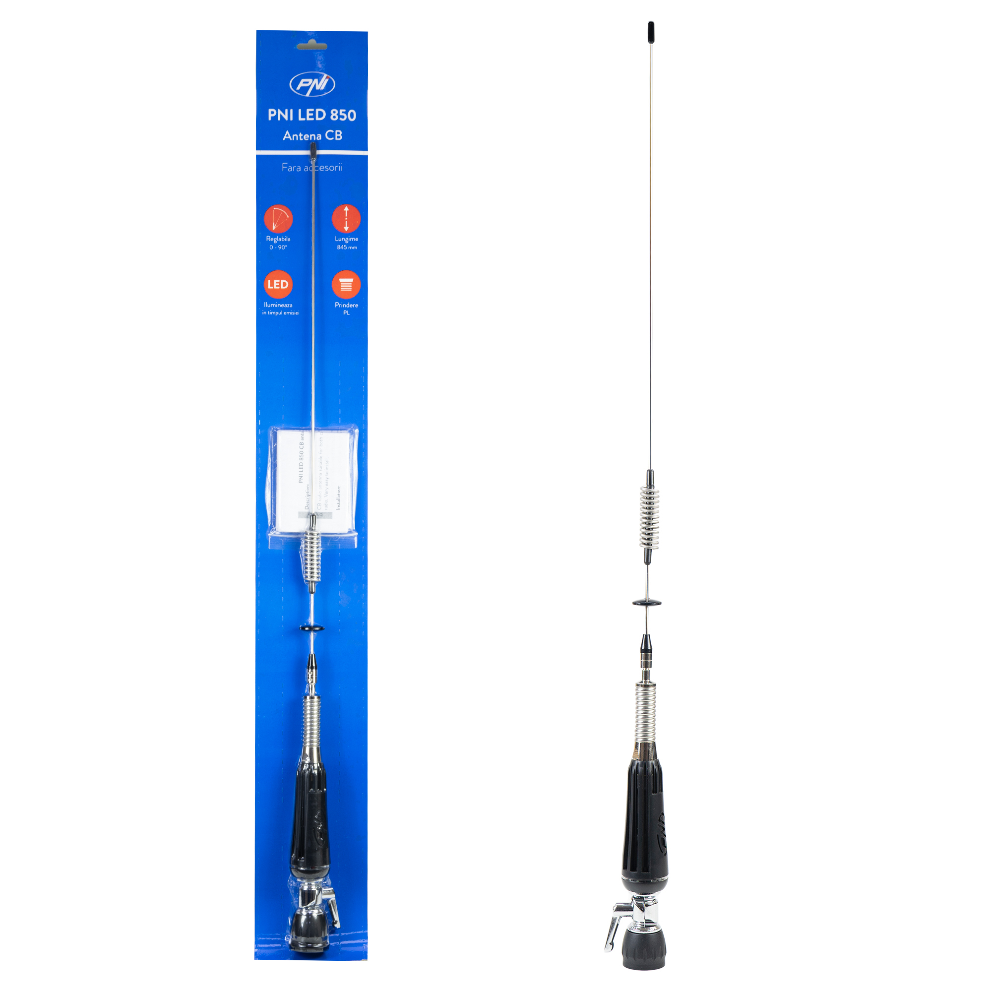 Folding CB PNI LED 850 antenna