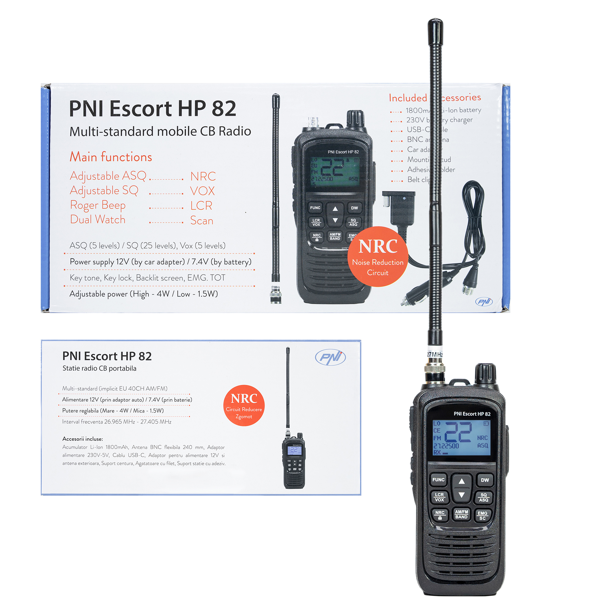 Portable CB radio station PNI Escort HP 82