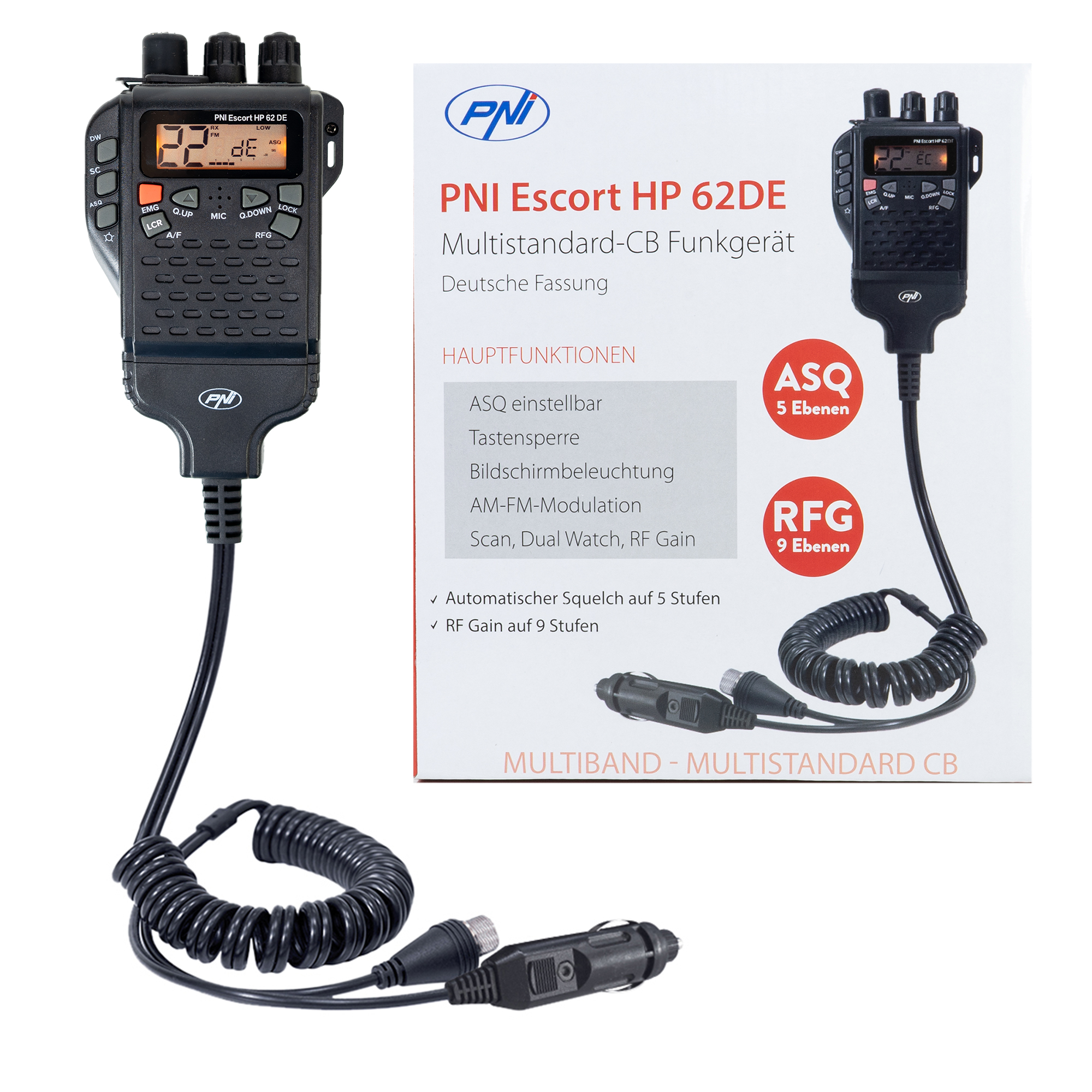 Portable CB radio station PNI Escort HP 62DE German version