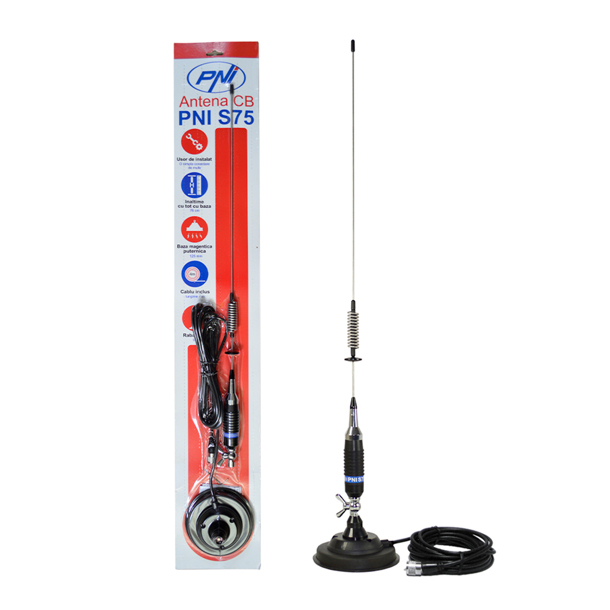CB PNI S75 antenna with butterfly