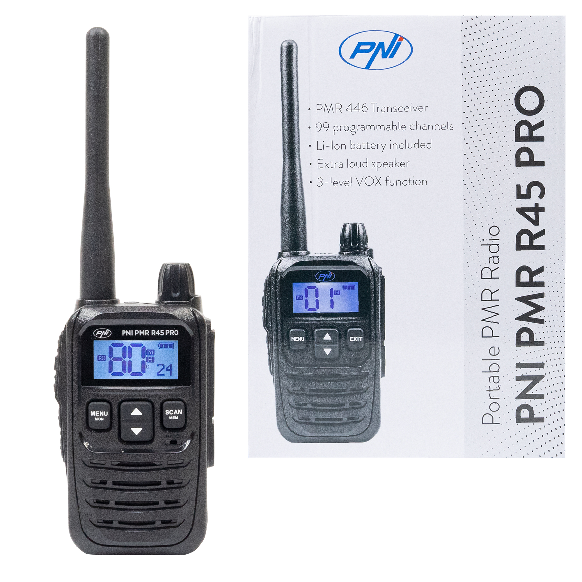 Portable radio station PNI PMR R45 PRO 446MHz