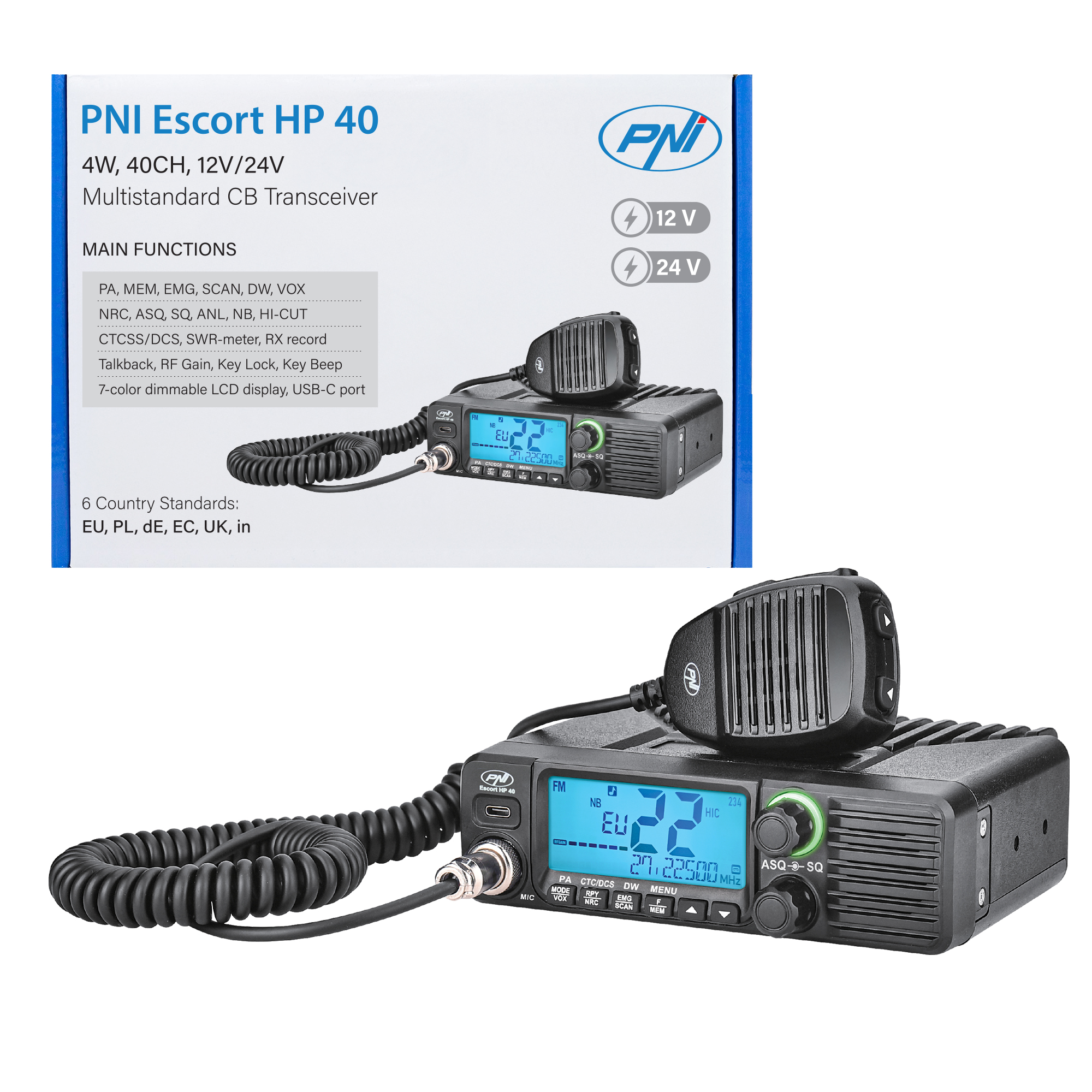 CB radio station PNI Escort HP 40 multistandard