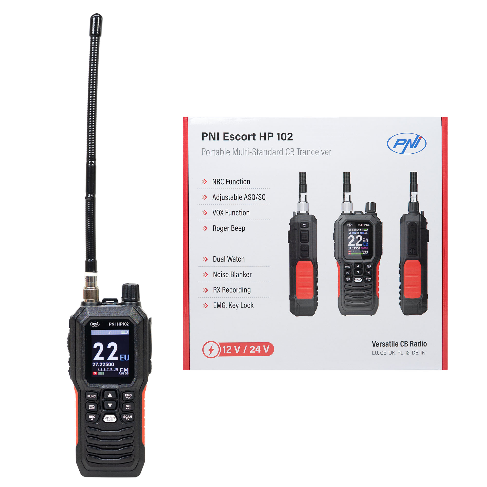 Portable CB radio station PNI Escort HP 102 multi standard