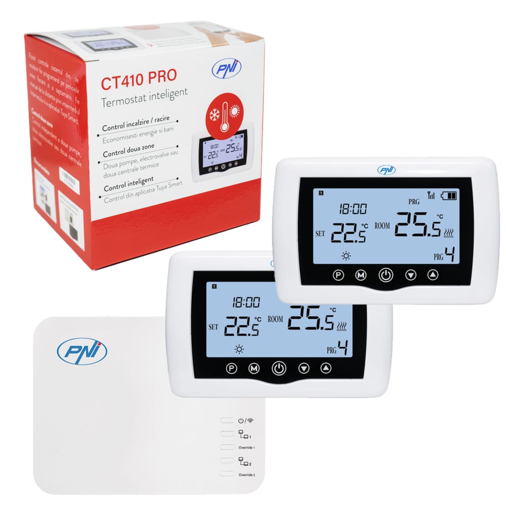 PNI CT410 PRO smart thermostat hysteresis ± 0.1°C wireless