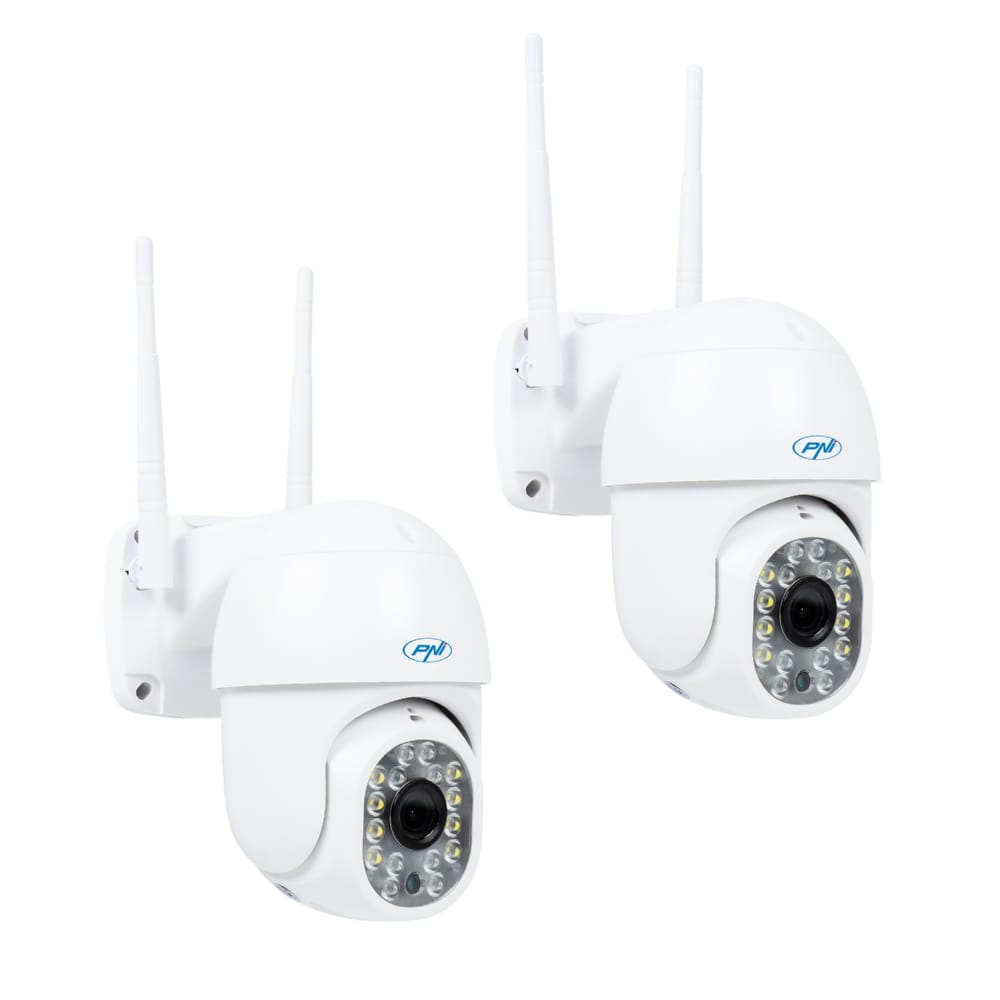 2-piece kit PNI IP440 WiFi PTZ wireless video surveillance camera